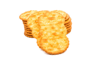 crackers on a white background