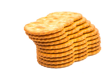 crackers on a white background