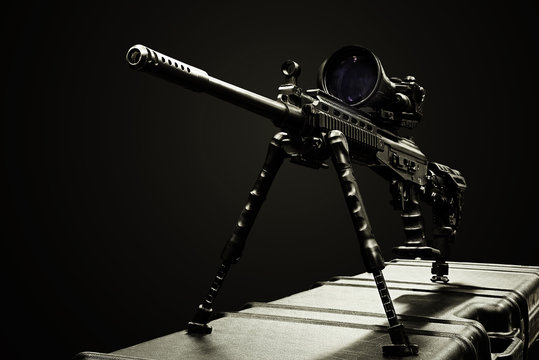 sniper rifle on the case