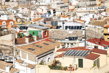 Fototapeta premium many colored ruined houses