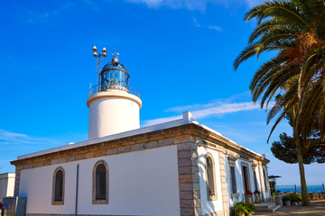 Fototapeta na wymiar Costa Brava San Sebastian Lighthouse far Girona
