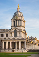 Obraz premium LONDON, UK - OCTOBER 31, 2015: Painted hall at sunset, south of London, Classic Architecture of British empire period