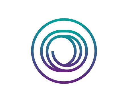 O Line Circle Letter Logo