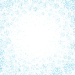 Blue background with snowflakes. Vector illustration