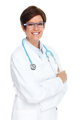 Fototapeta premium Mature medical doctor woman.