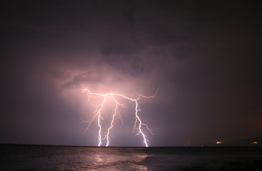 Lightning At Open Sea