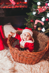 Baby in Santa costume