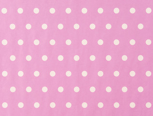 white polkadot with pink background