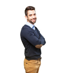 cool man crossing arms