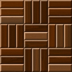 Seamless brown illustration of wooden parquet flooring