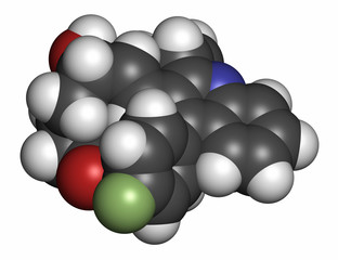 Pitavastatin hypercholesterolemia drug molecule. 