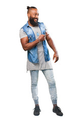 Fototapeta premium cool black man full body