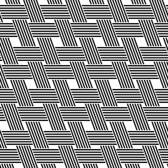 Seamless black and white diagonal weave pattern