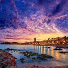 Lloret de Mar sunset at Costa Brava Catalonia