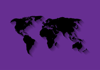 Fototapeta na wymiar The World Map Background, The world map is designed to be used as a background with various graphic. With purple background makes this map search.