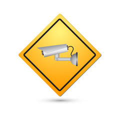 Video surveillance sign. CCTV Camera. vector