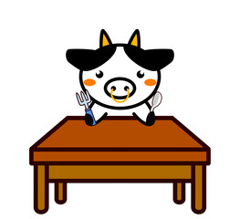 料理を待つ動物シリーズ