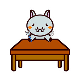 料理を待つ動物シリーズ