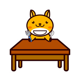 料理を待つ動物シリーズ