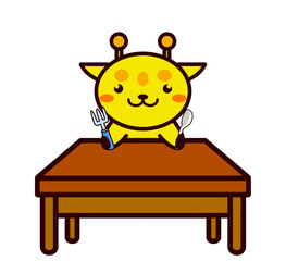 料理を待つ動物シリーズ