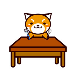 料理を待つ動物シリーズ