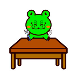 料理を待つ動物シリーズ