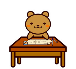 地図を見る動物シリーズ