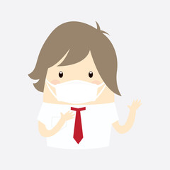 businessman with hygiene mask