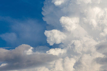 fluffy cloud on dramatic sky
