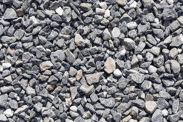 Crushed grey stones