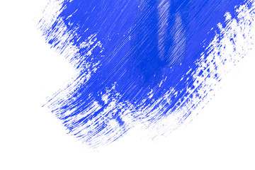 blue stroke of the paint brush