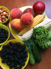 fruits, vegetable and nuts