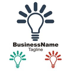 lamp bulb logo logo icon Vector