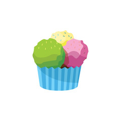 sweet cupcake bakery logo icon vector