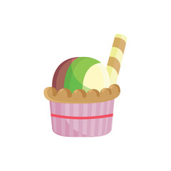 sweet cupcake bakery logo icon vector