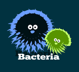 Logo which depicts bacteria