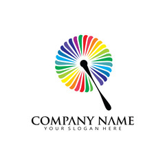 dragonfly Flower Logo Icon