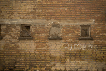 Very old brick wall in Iraqi city of Kirkuk 
