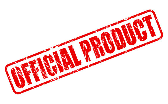 OFFICIAL PRODUCT red stamp text