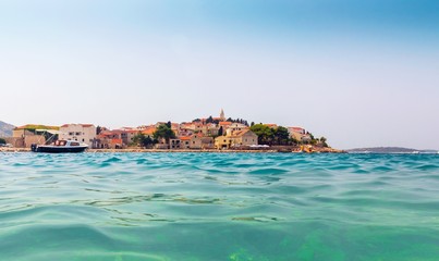 mediterranean town in croatia, sea view