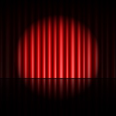 Curtain of red background
