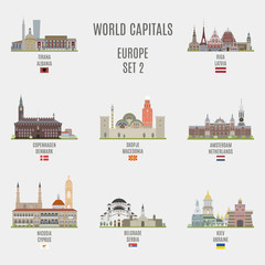 World capitals - obrazy, fototapety, plakaty