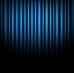 Curtain of blue background