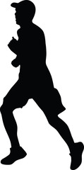 runner silhouette vector