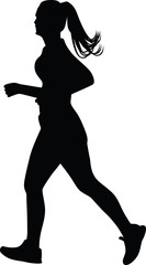 runner silhouette vector