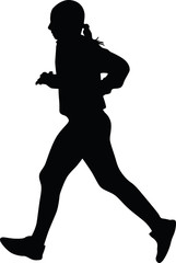 runner silhouette vector