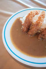 japanese curry with fried shrimp