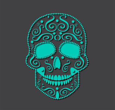 Skull vector background