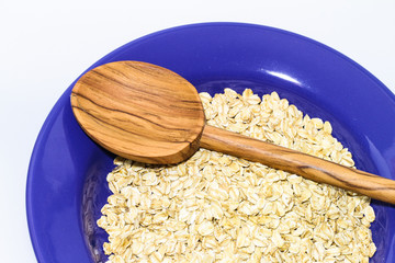 Ein Teller Haferflocken