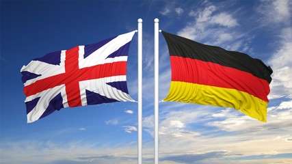 German and British flags